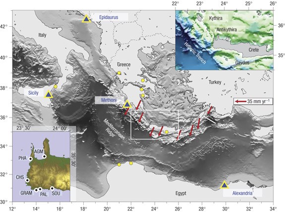 365 AD earthquake and tsunami destructions