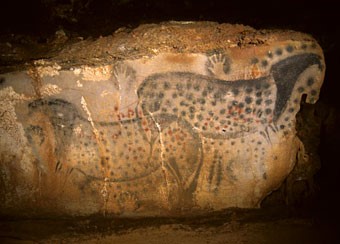 paleolithic hands and horses Pech Merle (France)