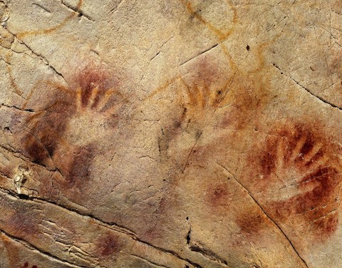 hands at el castillo cave northern spain maybe neanderthal