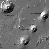 Mars Mons Olympus, 3 volcanoes